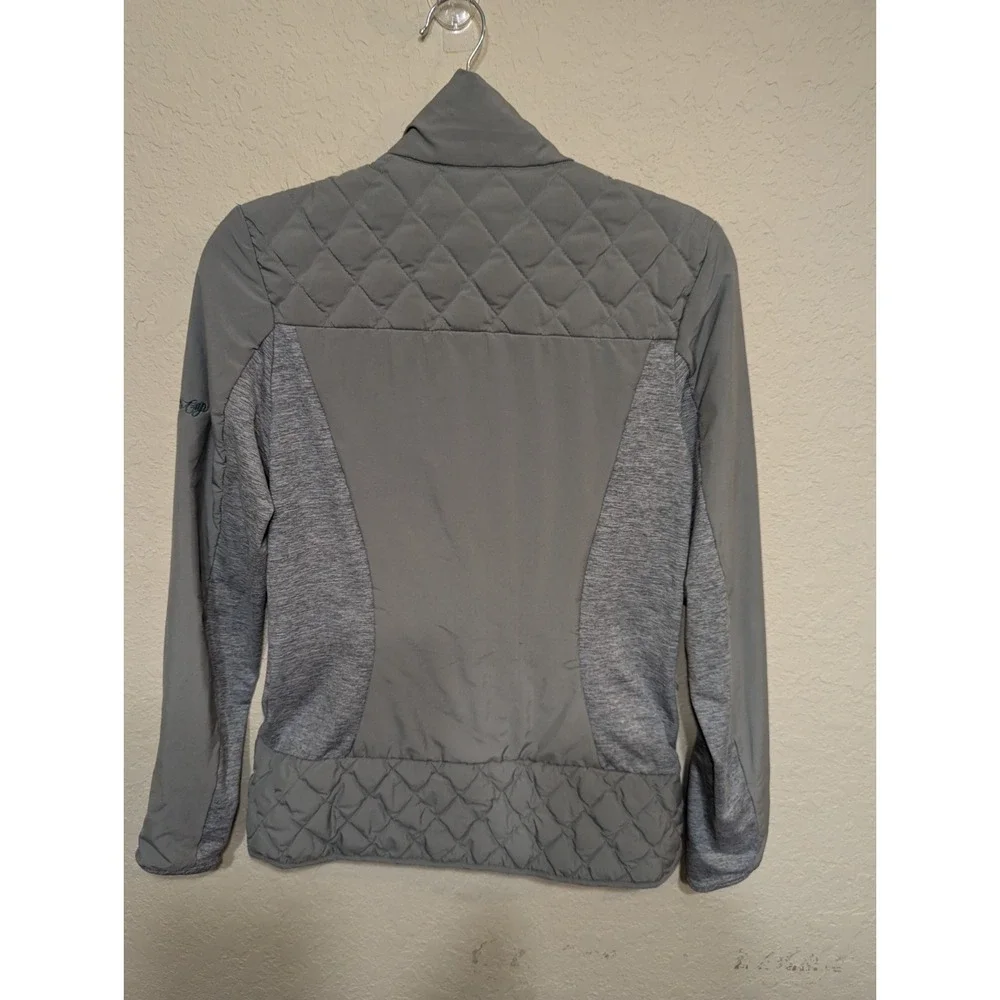 Adidas Womens Golf Jacket Quilted Full‎ Zip NBC The Presidents Cup Gray S